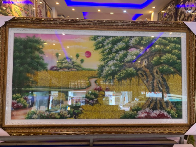 Tranh đá cảnh đồng quê